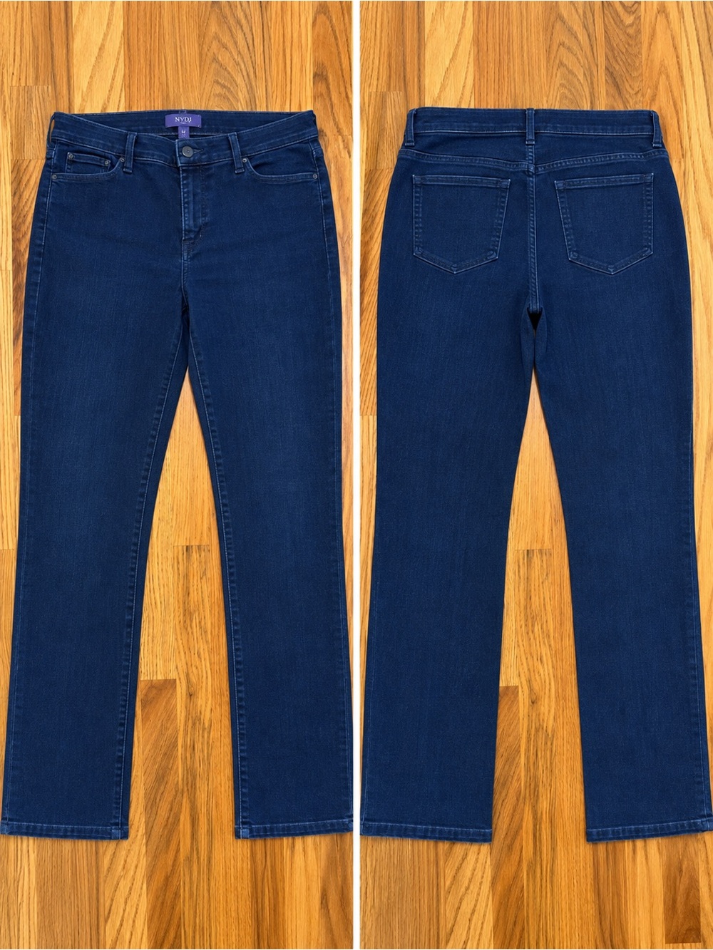 NYDJ Sheri Slim Jeans Dark Wash Lift Tuck Stretch Denim Size 14